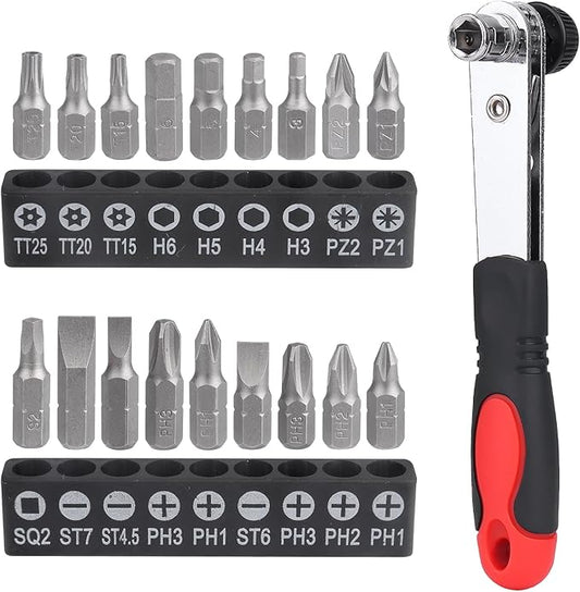 HobbyPark Pro™ 21-Piece Mini Ratchet Wrench Hex Bit Set