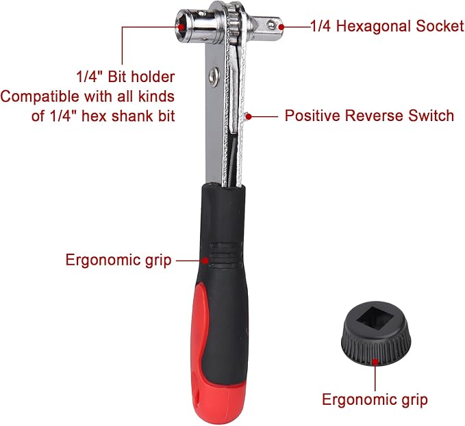 HobbyPark Pro™ 21-Piece Mini Ratchet Wrench Hex Bit Set